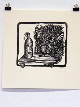 Linolschnitt druck Kunst