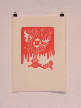 Lino Print Limited Edition of 44 Unique Versions